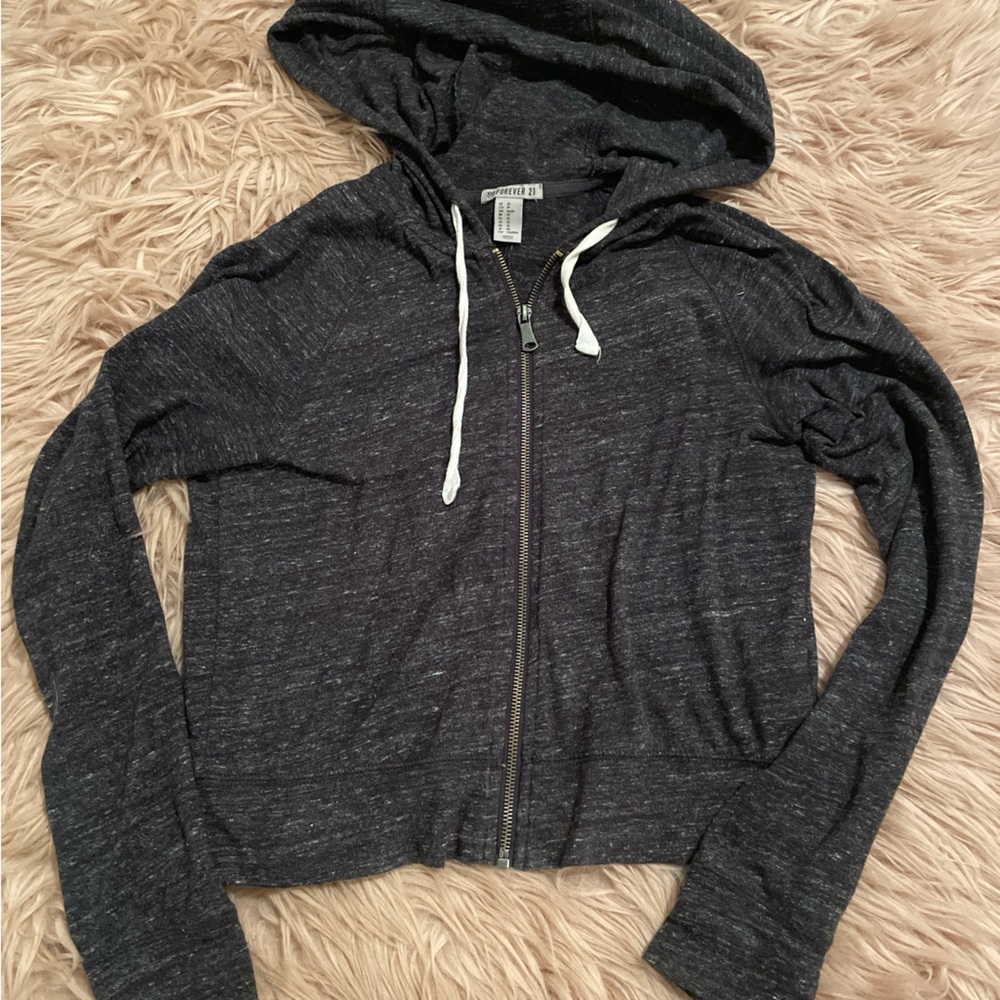 Cropped zip up